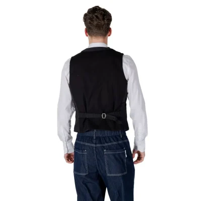 Black Cotton Waistcoat