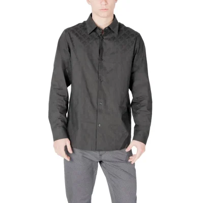 Black Cotton Dress Shirt