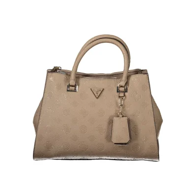 Brown Polyethylene Women Handbag