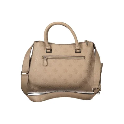 Brown Polyethylene Women Handbag