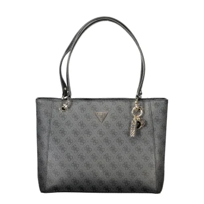 Black Polyethylene Women Handbag