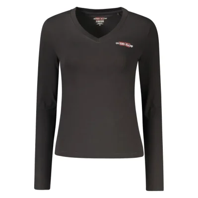 Black Cotton Women T-Shirt