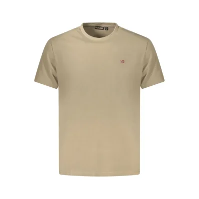 Brown Cotton Men T-Shirt