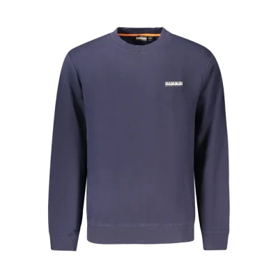 Blue Cotton Men Sweater