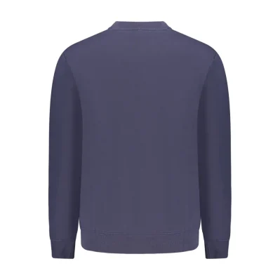 Blue Cotton Men Sweater