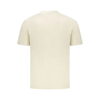 Beige Cotton Men T-Shirt