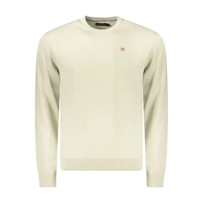 Beige Cotton Men Sweater