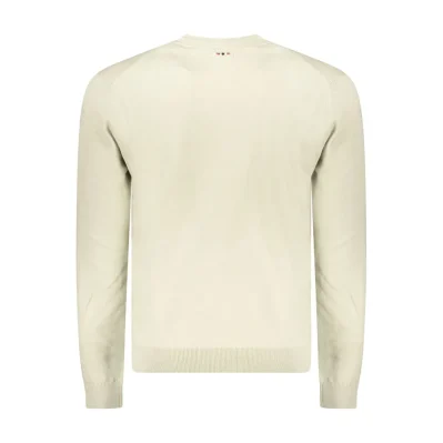 Beige Cotton Men Sweater