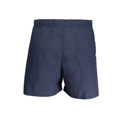 Blue Nylon Men's Swim Boxer