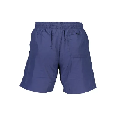 Blue Polyamide Men's Swim Boxer
