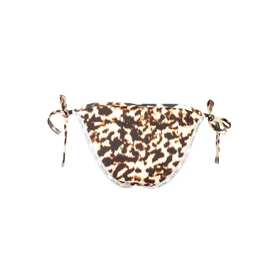 Beige Polyester Women's Swim Brief