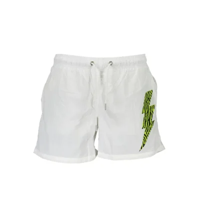White Polyamide Men's Swim Boxer