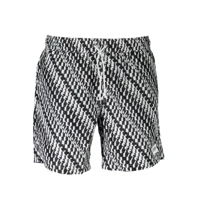 White Polyester Men Swim Boxer