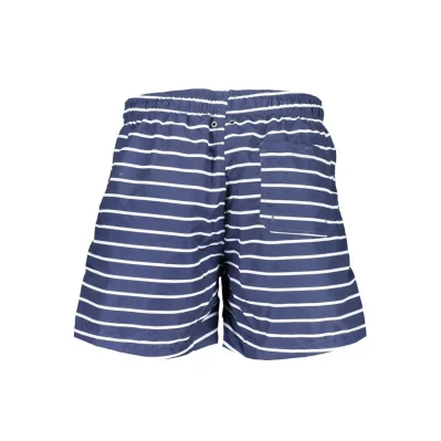 Blu Polyester Men Swim Boxer