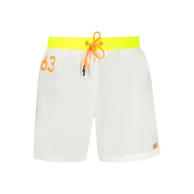 White Polyamide Men's Swim Trunk