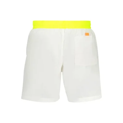 White Polyamide Men's Swim Trunk