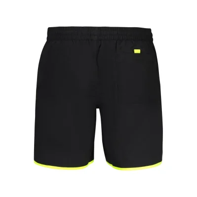 Black Polyamide Men's Swim Boxer