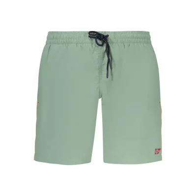 Verde Poliammide Mens Swim Boxer