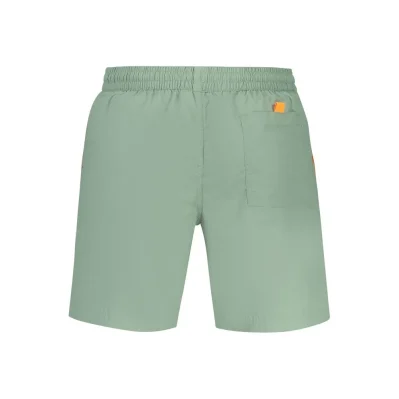 Verde Poliammide Mens Swim Boxer