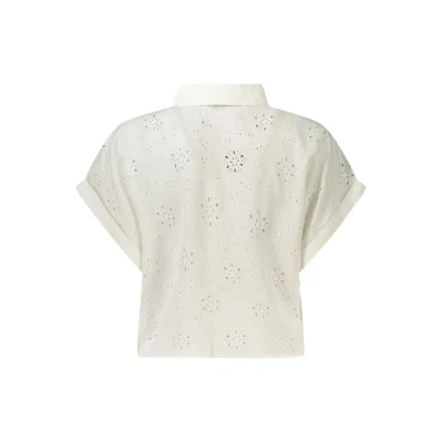 White Lyocell Women Shirt