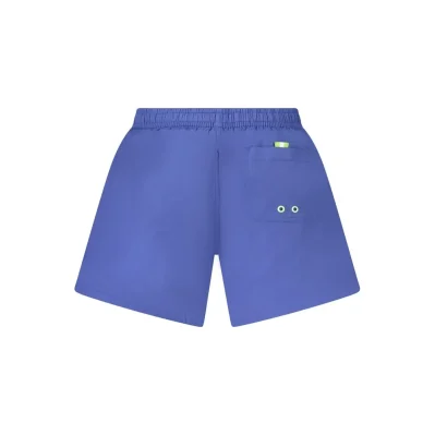 Blue Nylon Men's Swim Boxer