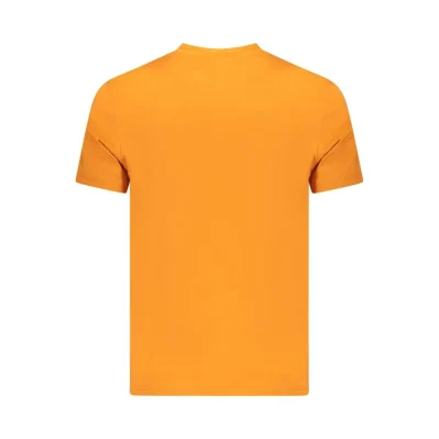 Orange Cotton Men T-Shirt