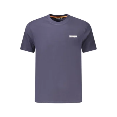 Blue Cotton Men T-Shirt