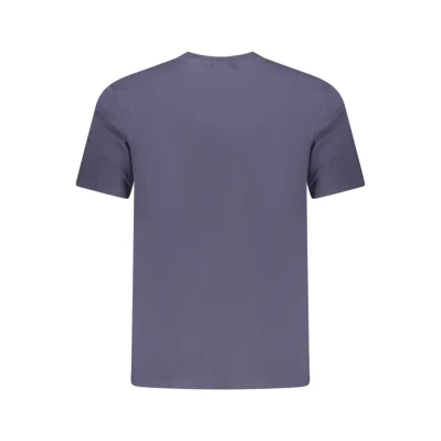 Blue Cotton Men T-Shirt