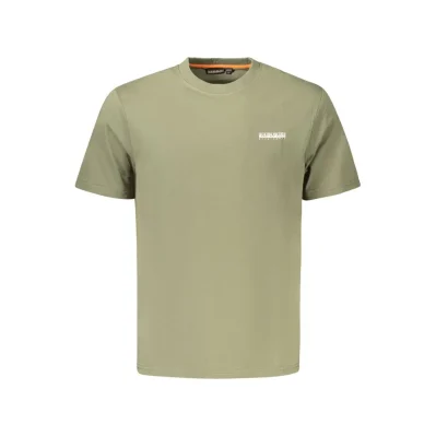 Green Cotton Men T-Shirt