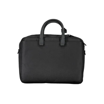Black Polyester Men's Briefcase