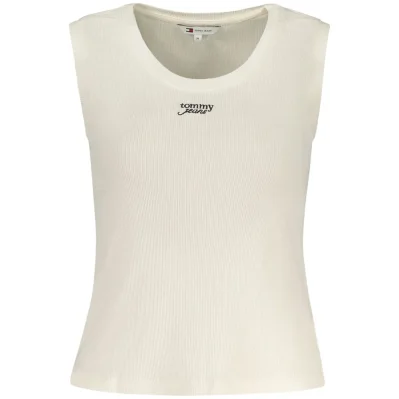 Beige Cotton Women Tank Top