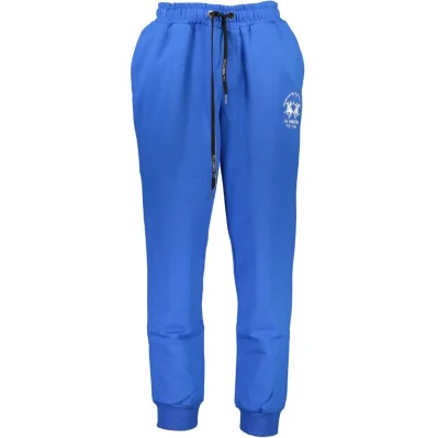 Blue Cotton Men's Track Pant