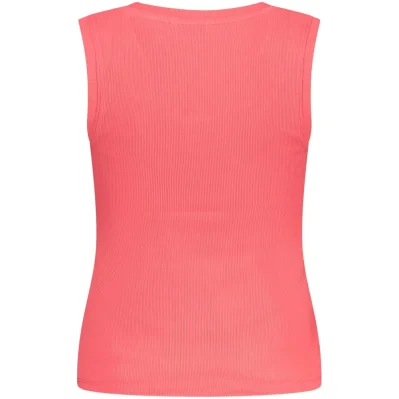 Pink Cotton Women Tank Top