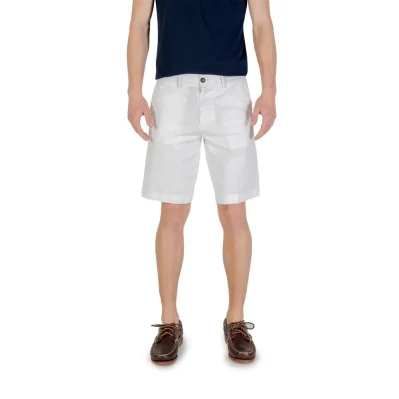White Cotton Bermuda Shorts