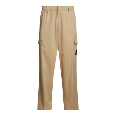 Beige Recycled Cotton Cargo Pants