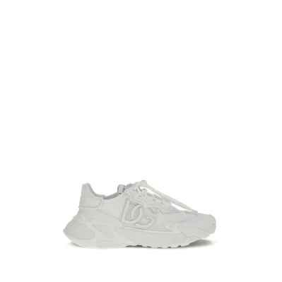 White Polyamide Athletic Sneakers