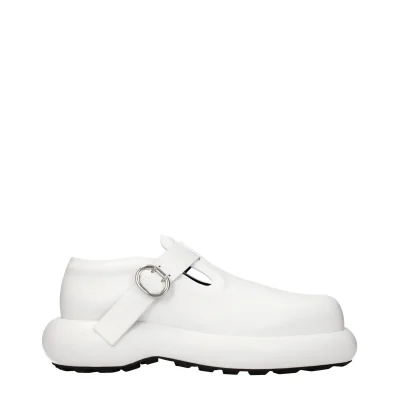 White Leather Slip-On Loafers