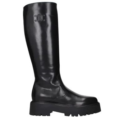 Black Leather Ankle Boots