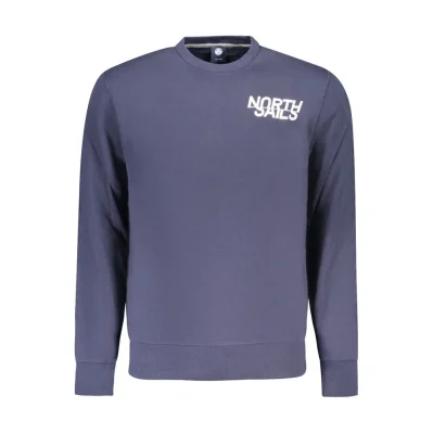 Blue Cotton Men Sweatshirt