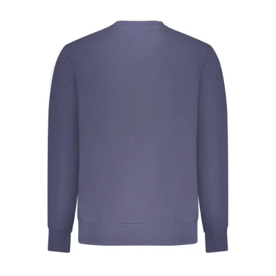 Blue Cotton Men Sweatshirt