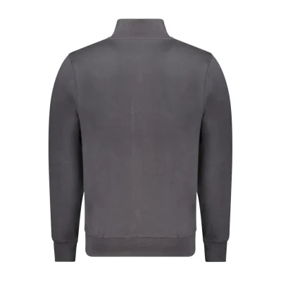 Black Cotton Men Sweatshirt