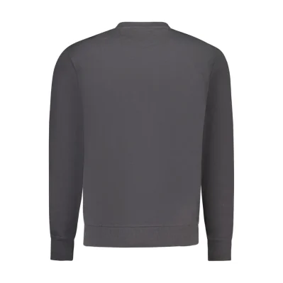 Black Cotton Men Sweatshirt