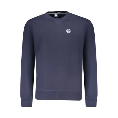 Blue Cotton Men Sweatshirt