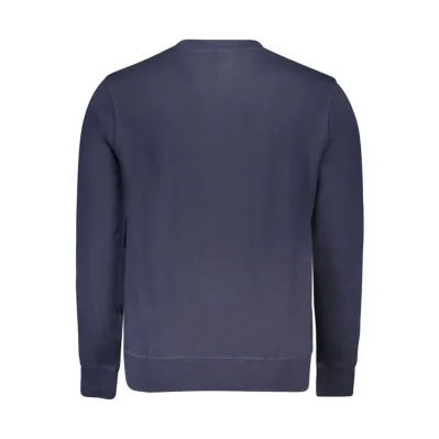 Blue Cotton Men Sweatshirt