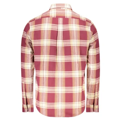 Red Cotton Men Shirt