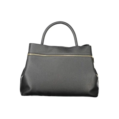 Black Polyethylene Women Handbag
