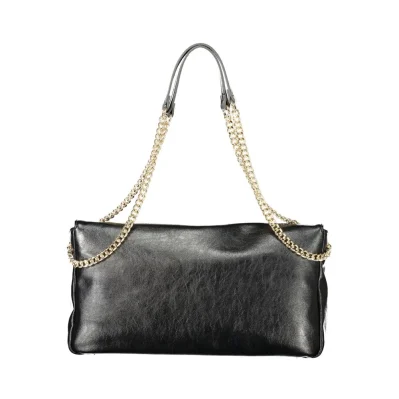 Black Polyethylene Women Handbag