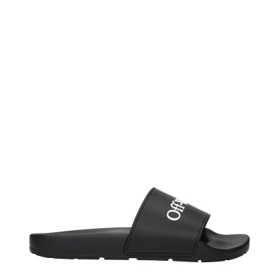 Black Cotton Slippers