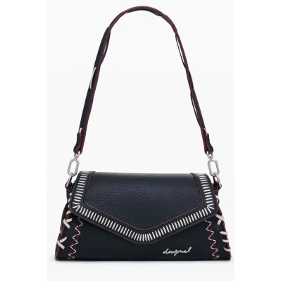 Black Polyethylene Women Handbag