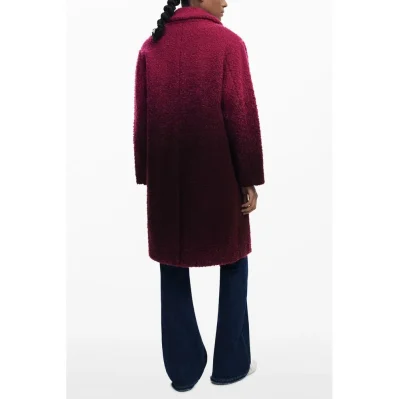 Pink Wool Women Coat